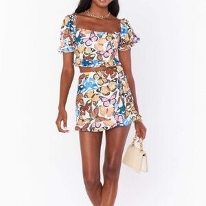 show me your mumu Butterfly Print Wrap Skirt (just the skirt)